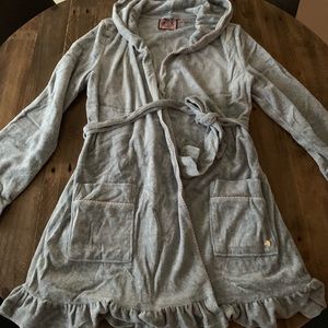 Juicy couture velour robe grey size S new